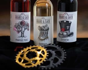 Photo of 3 bottles of Gears & Lace wine at Horton Vineyards