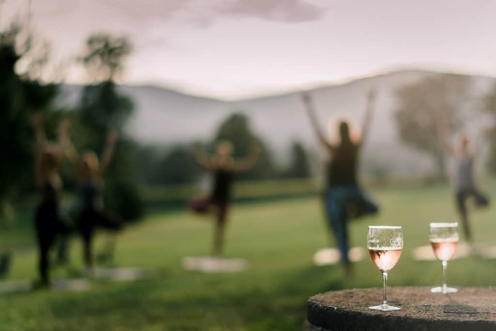 vineyard winery yoga veritas charlottesville virginia vineyard