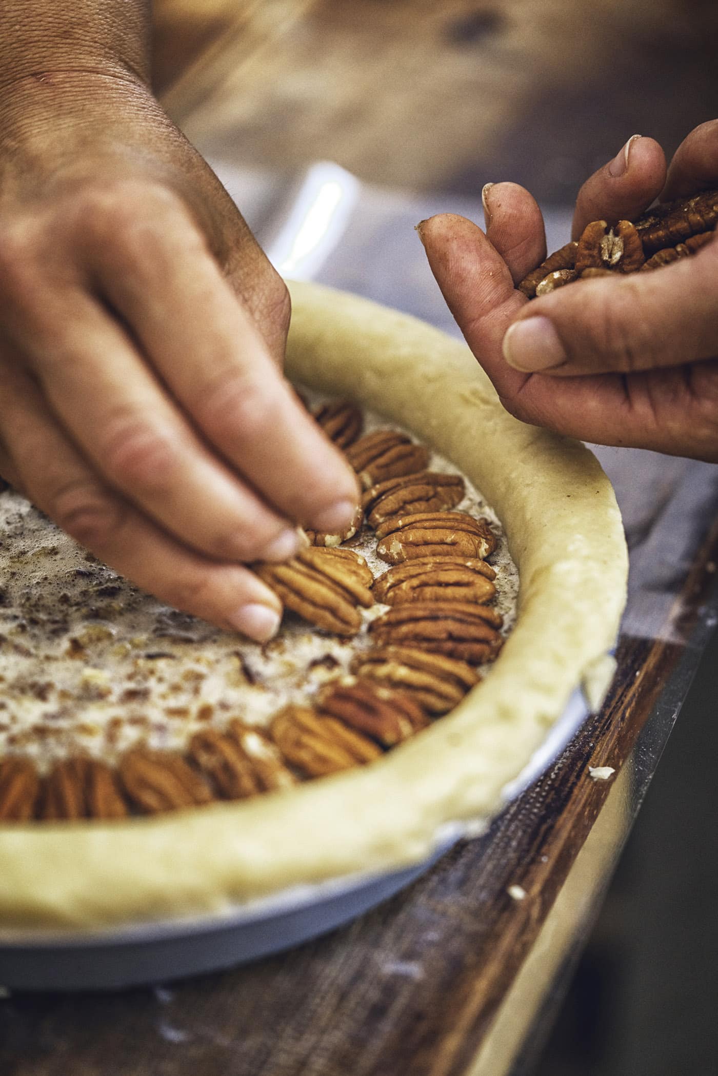 From scratch pecan pie