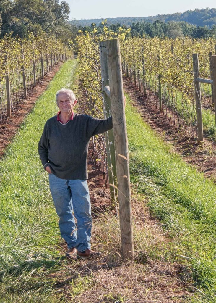 Gabriele Rausse Winery, the Charlottesville area vineyard is in Autumn.