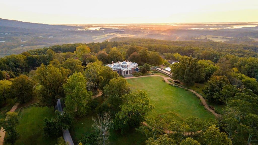 Overhead shot of Monticello