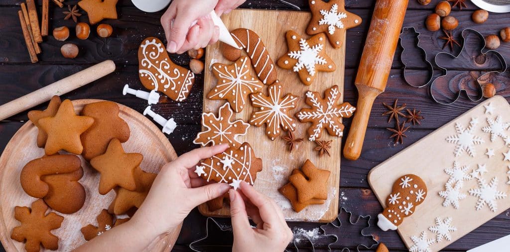 Christmas gingerbread making