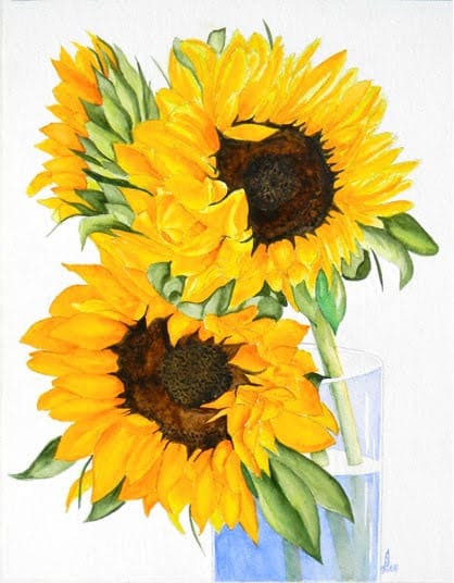 Painting of sunflowers