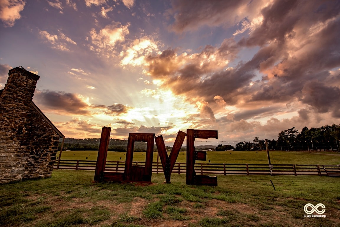 LOVE sign at LOCKN' Fest
