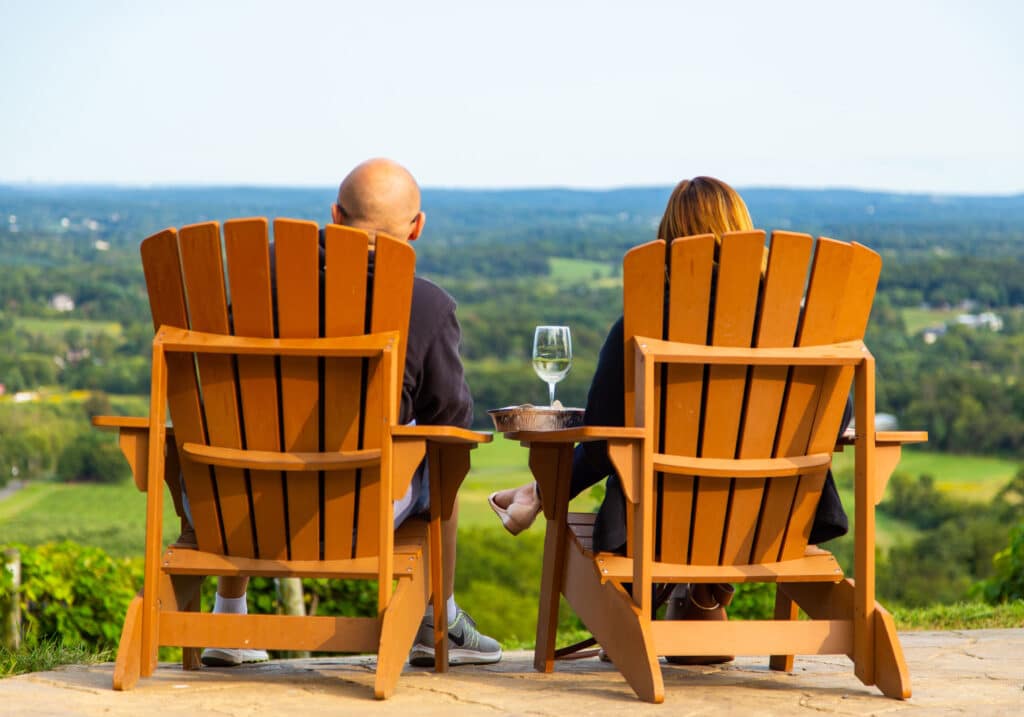 Photo of two people on chairs enjoying the view in Loudoun County