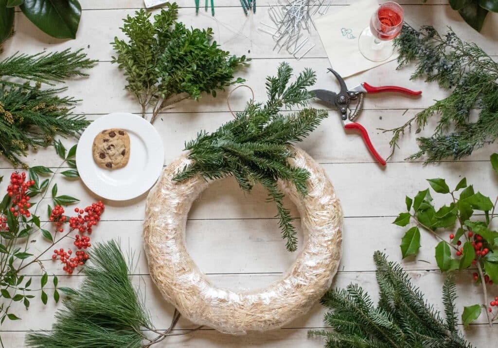 Holiday Wreath Making at Pippin Hill, Wreath making supplies