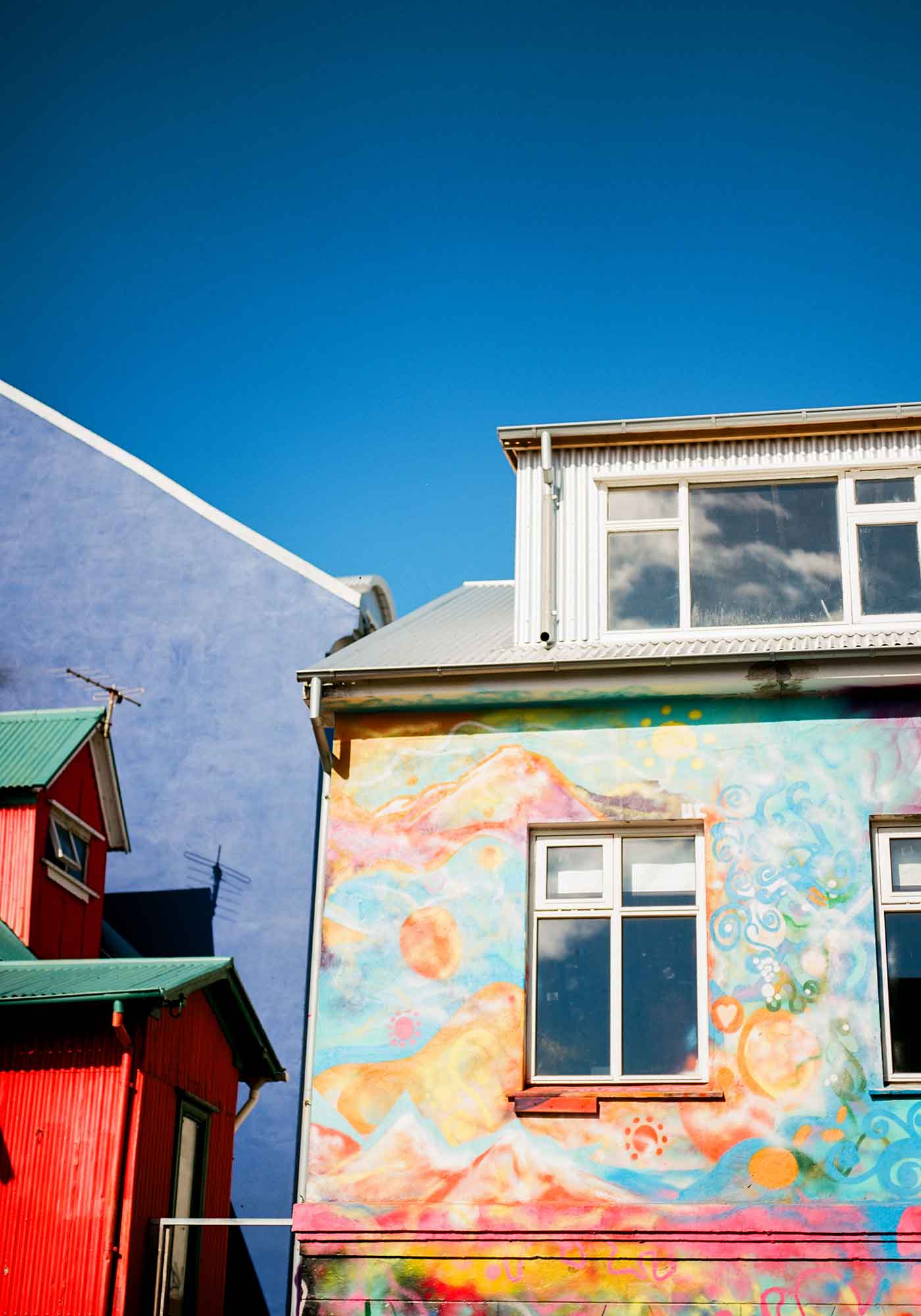 Beautiful Colored Buildings in Iceland