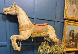 Antique carousel horse at Middleburg Antiques Gallery in Middleburg, VA