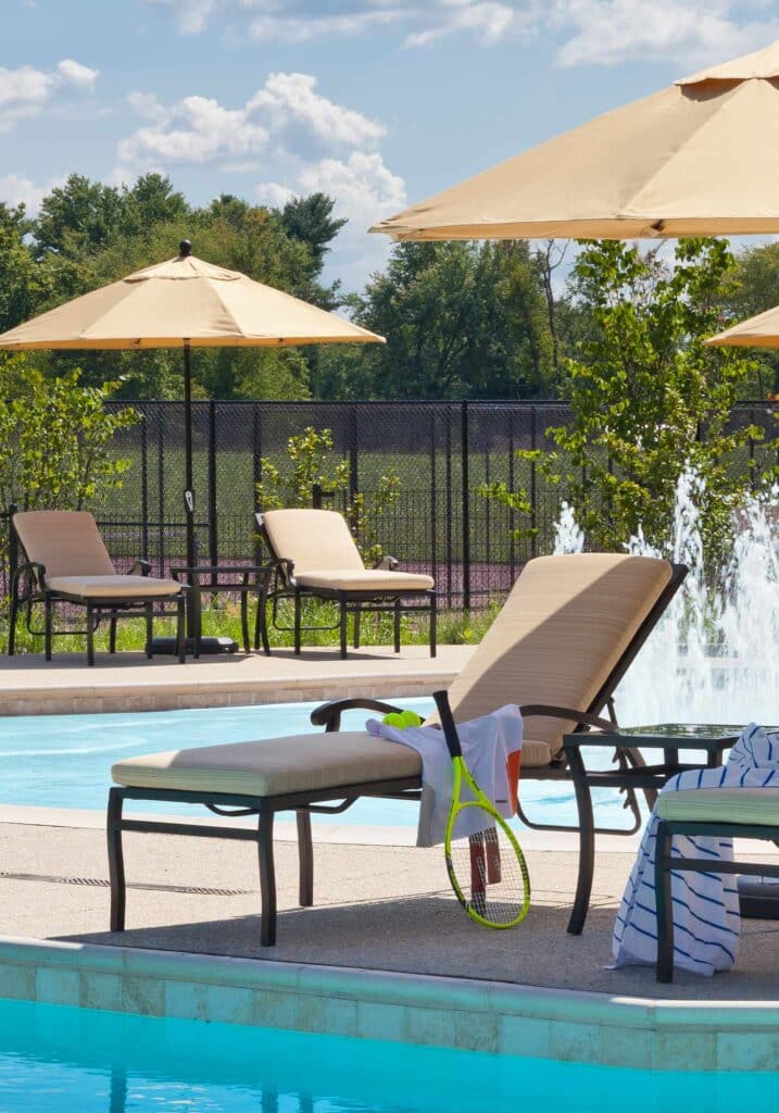 The family pool and lounge area at the Salamander Resort & Spa in Middleburg, Va