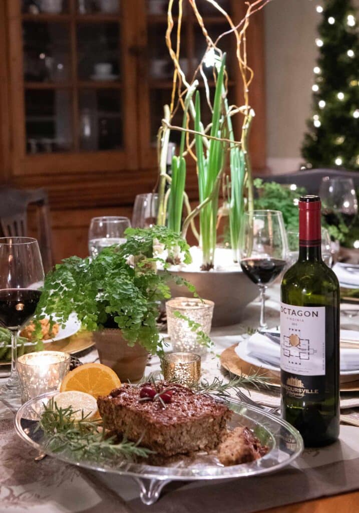 holiday vegan dinner fern food wine