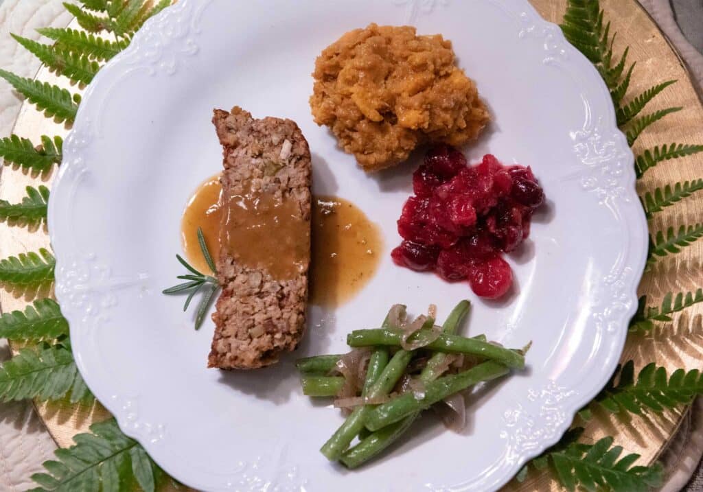 holiday vegan dinner food plate