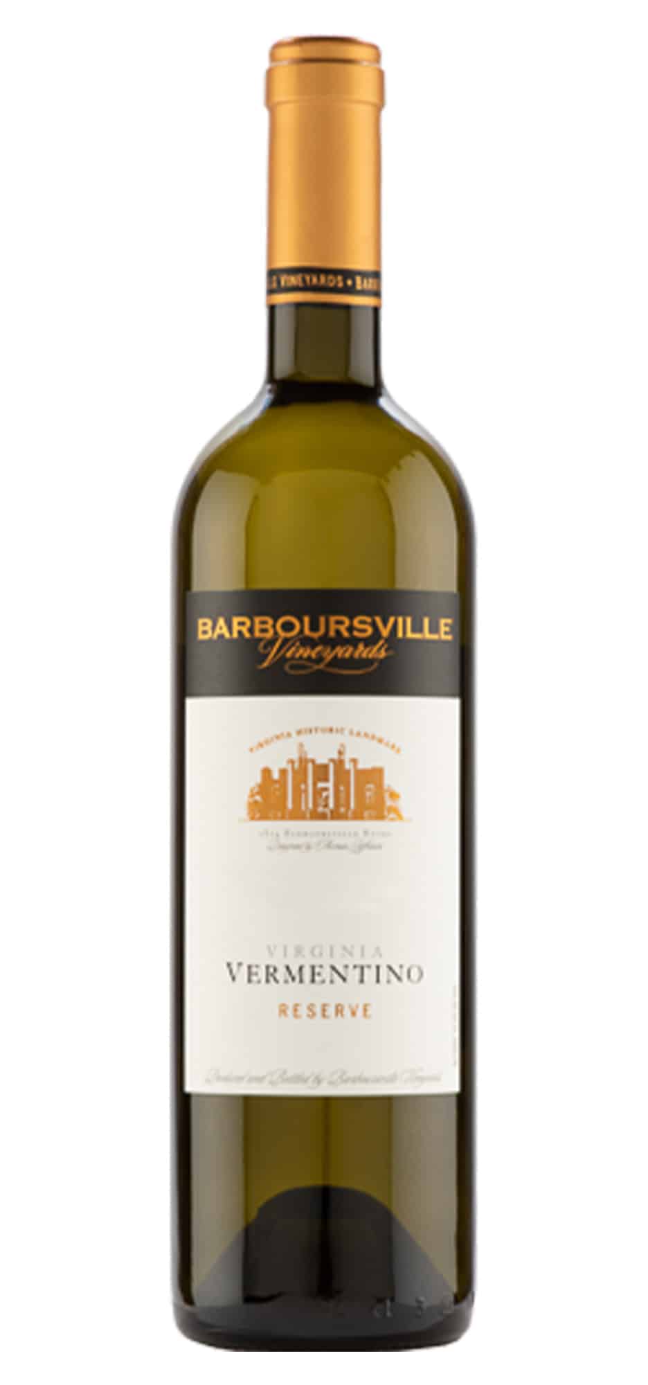 Barboursville Vineyards award-winning wine, Vermentino Reserve bottle