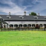 Exterior shot of a large horse barn by King Construction