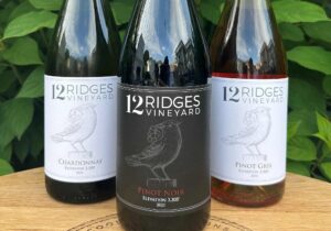 Photo of 3 wines bottles from 12 Ridges Vineyard