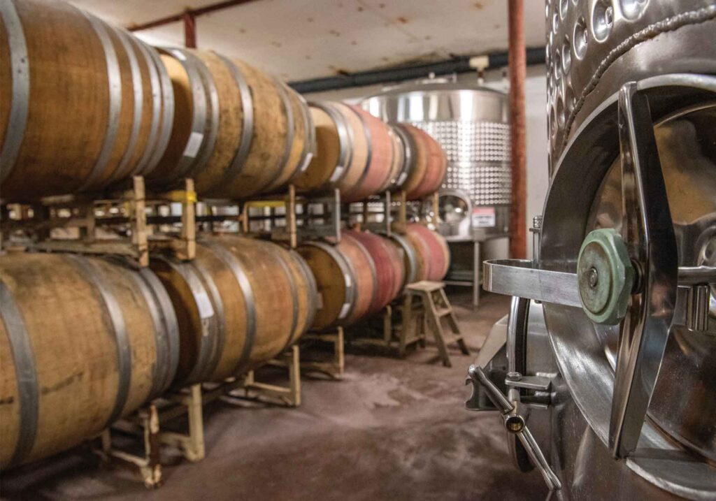 The barrel room at Shenandoah Valley Vineyards in Virginia.