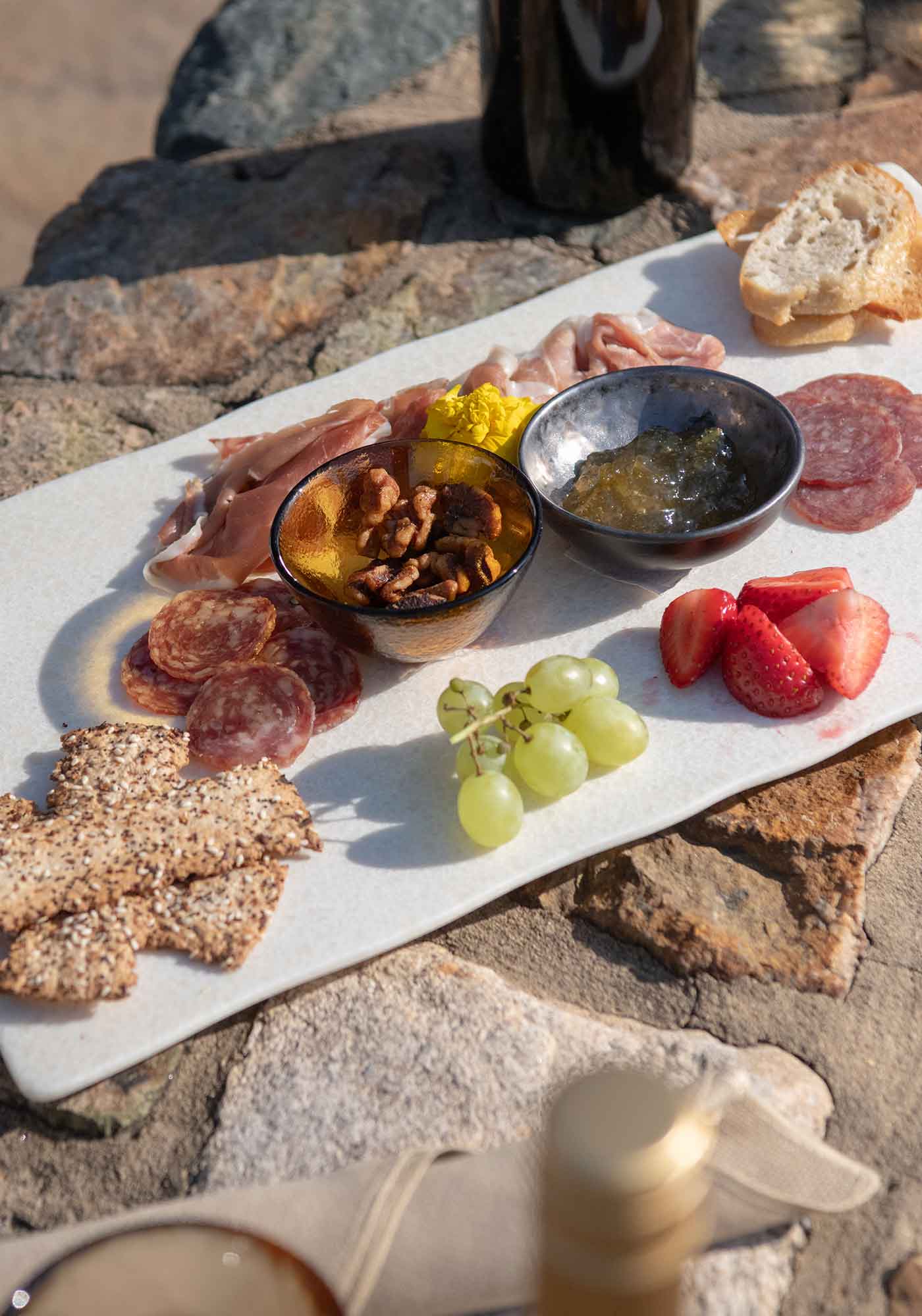 Charcuterie board at Southwest Mountains Vineyards in Virginia Wine Country