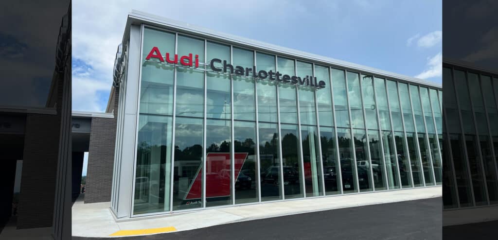 Exterior building shot of Audi Charlottesville