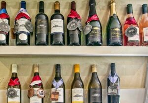 Photo of Briede Vineyards wine bottles on shelves