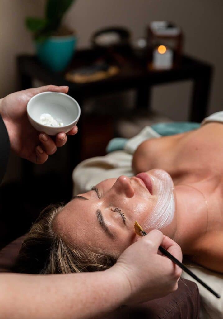 Primland resort spa treatment being applied at the luxury mountain retreat