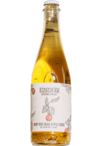 Bottle of Buskey's Ruby Red Crab Apple Cider - 2024 Best in Show Cider