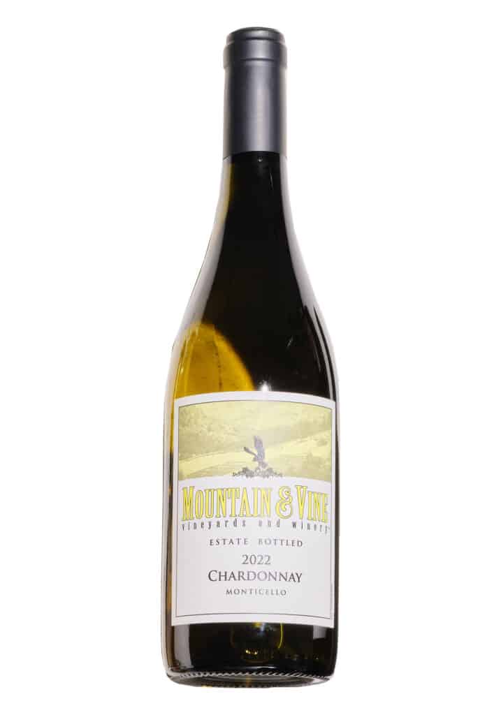 Bottle of Mountain & Vine Vineyards 2022 Chardonnay - 2024 Governor's Cup Case