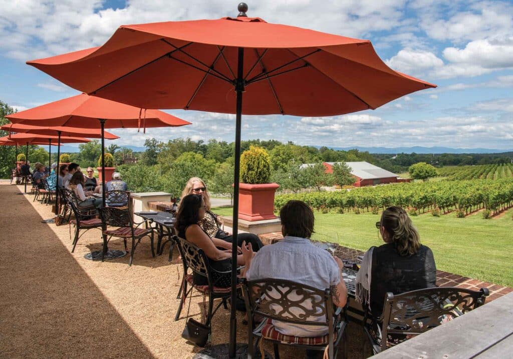 Patrons at Barboursville Vineyards