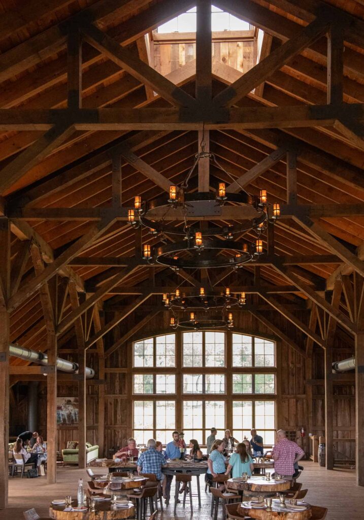 Southwest Mountains Vineyards, inside barn