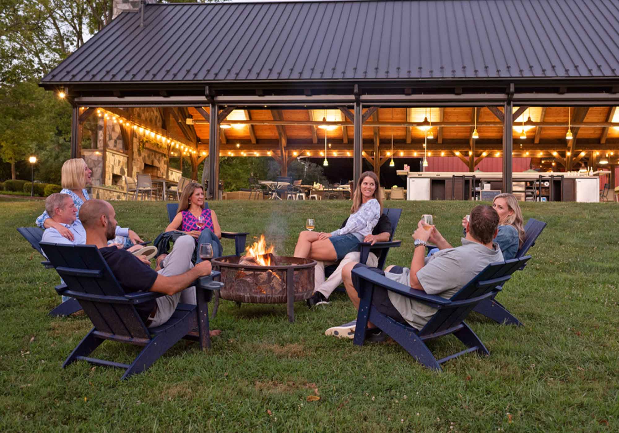 guests enjoying outside at the winery