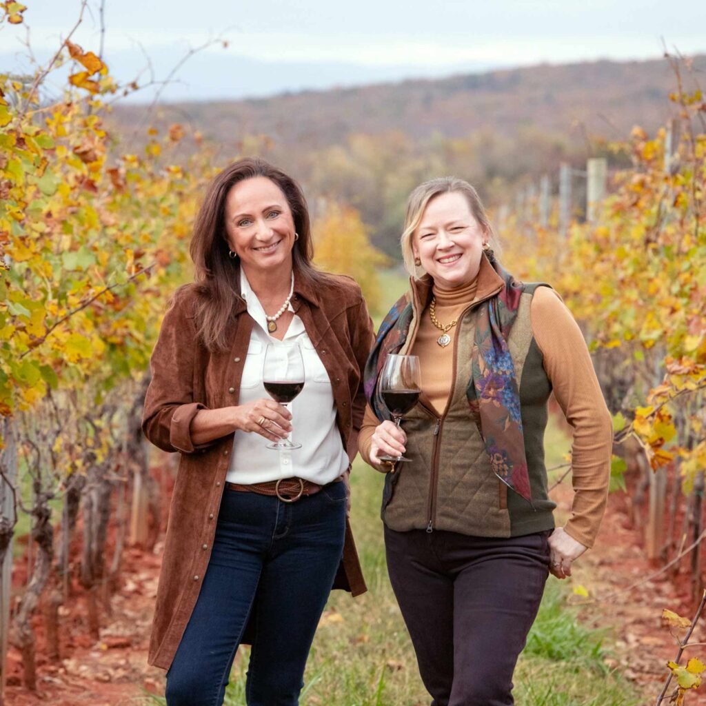 Jenny Stoltz and Robin Bethke at Barboursville Vineyards, Virginia 2024