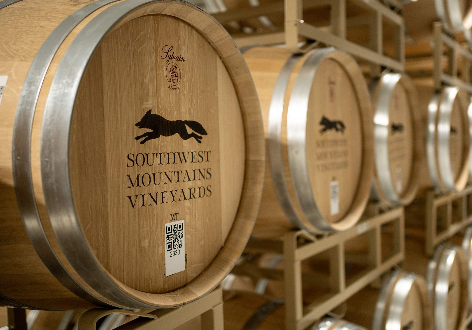 wine barrels at smv