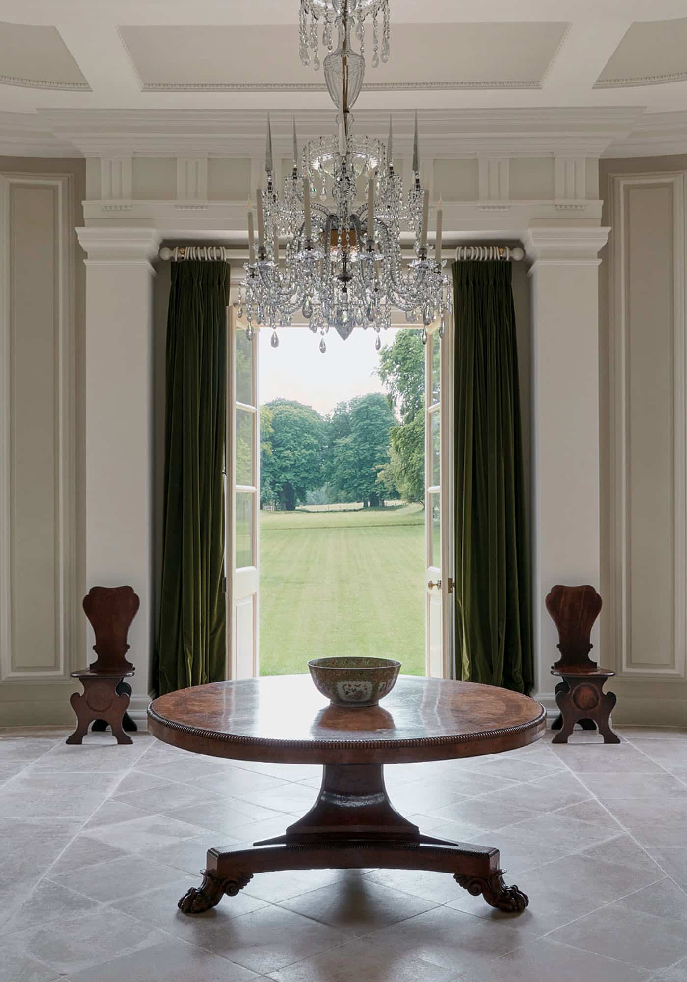 Contemporary classical room design featured in An English Vision by Ben Pentreath