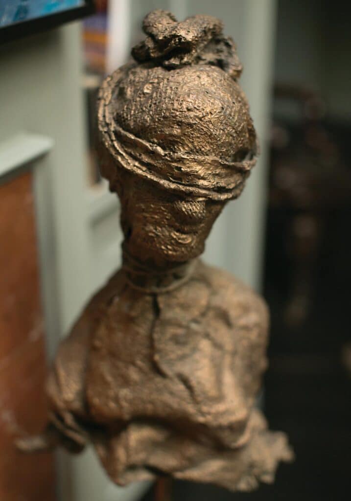 Sculpture by Charlottesville artist Beatrix Ost