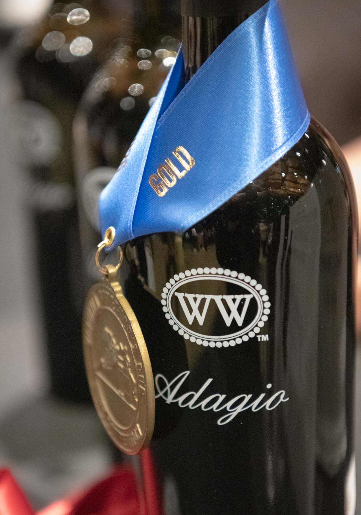Williamsburg Winery's gold-winning Adiago wine at the 2026 Virginia Governor's Cup