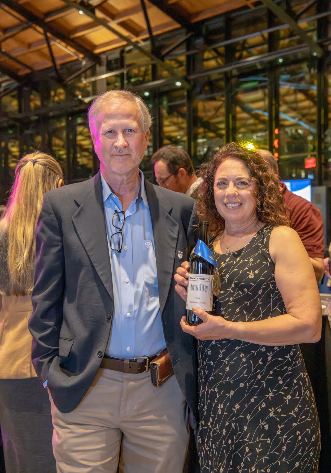 Luke and Toni Kilyk of Granite Heights Winery with their Award-Winning Wine at the 2026 Virginia Governors' Cup