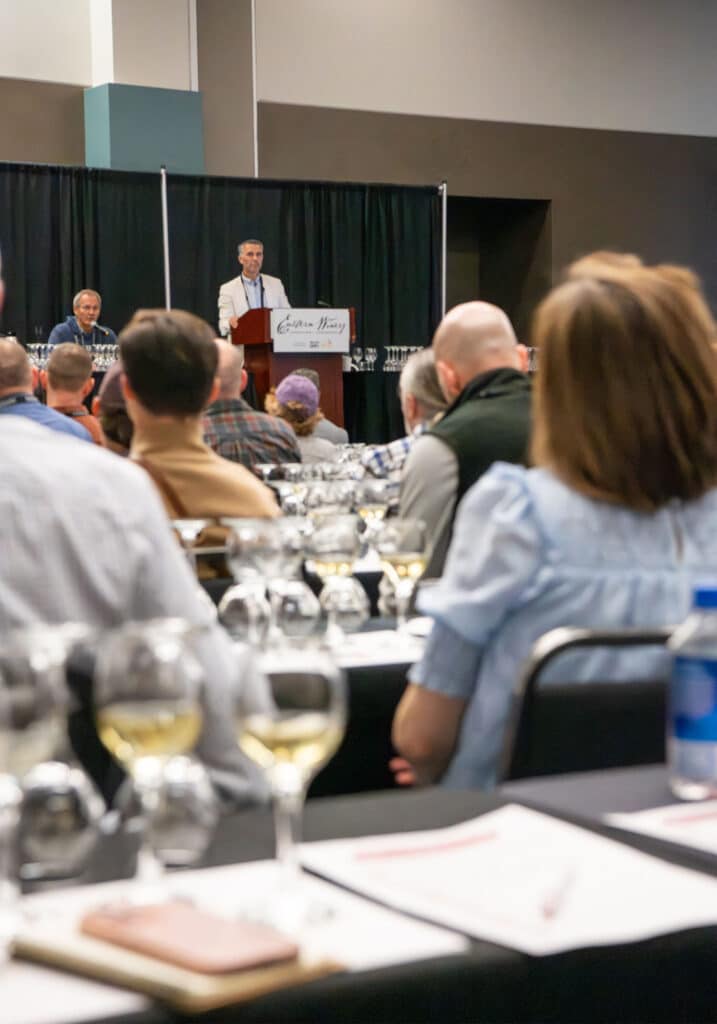 Presentation of a Virginia wine industry leadership award at EWE 2026