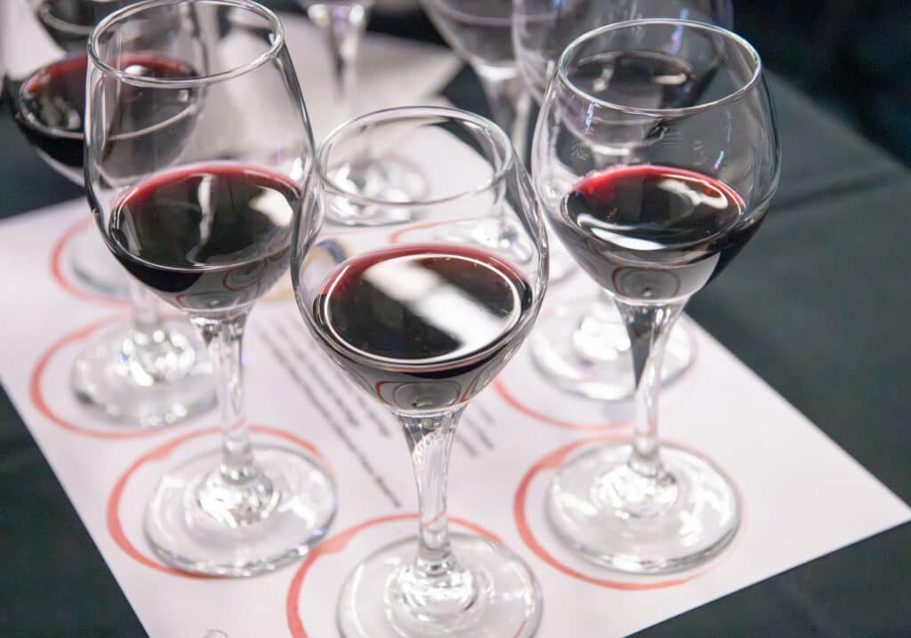 Red wines of the 2026 Virginia Governor's Cup Case at the 2026 Eastern Winery Exposition