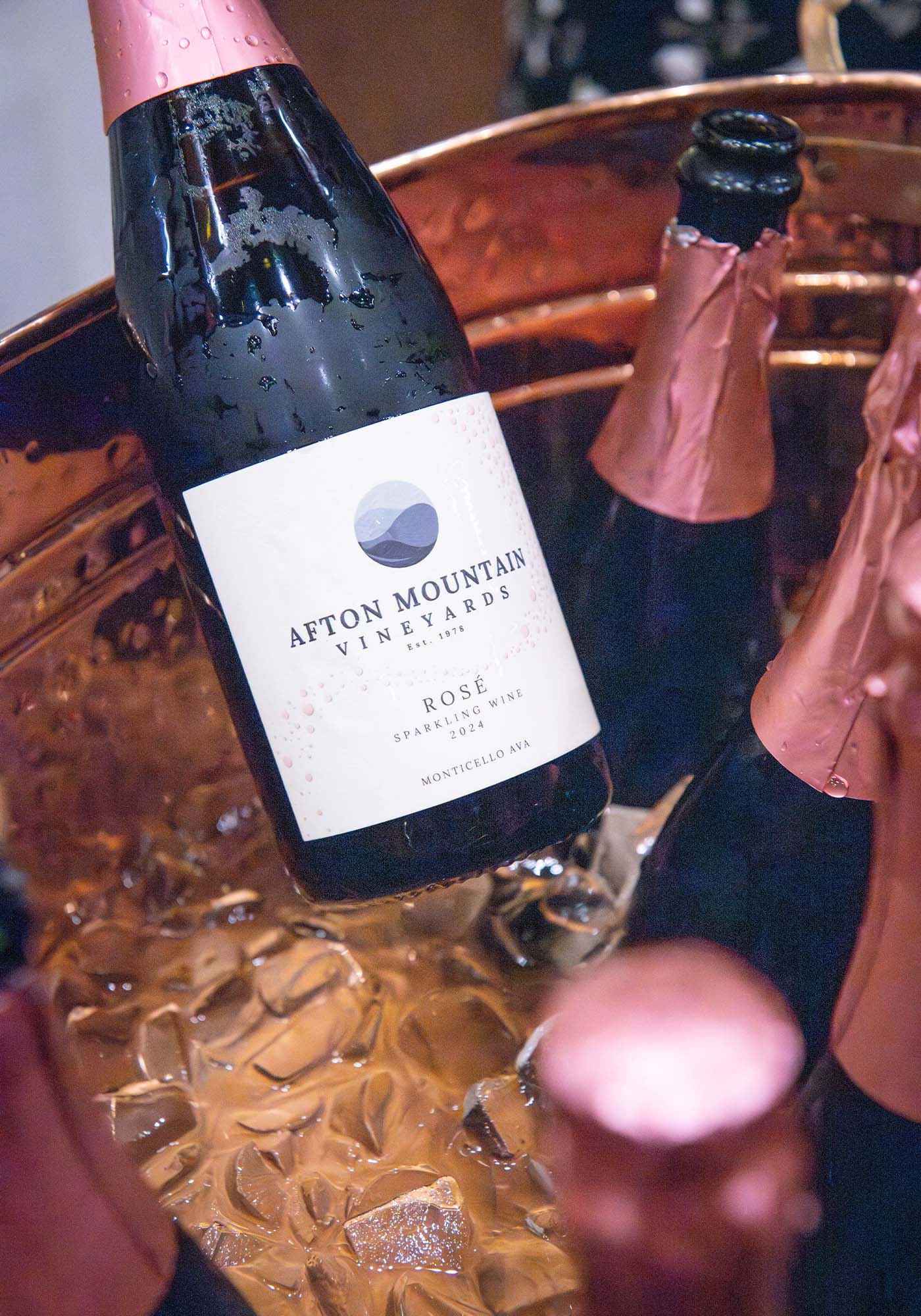 Afton Mountain Vineyards pours its award-winning sparkling rosé at the 2026 Monticello Wine Trail Grand Tasting.