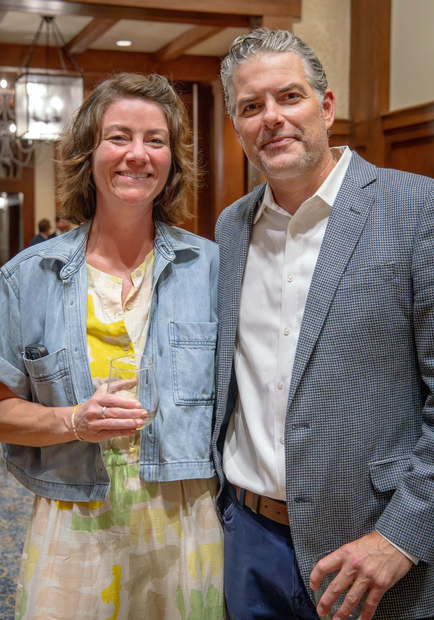 Monticello Wine Trail President Dave Kostelnik and Executive Director Tracey Love at the 2026 Monticello Cup celebration.